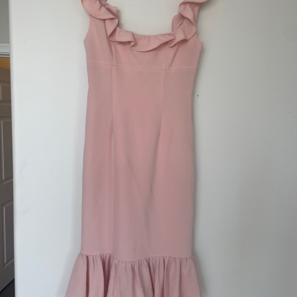 CINQ À SEPT Woman Opalina Fluted Ruffle-trimmed Crepe Dress - Picture 4 of 10
